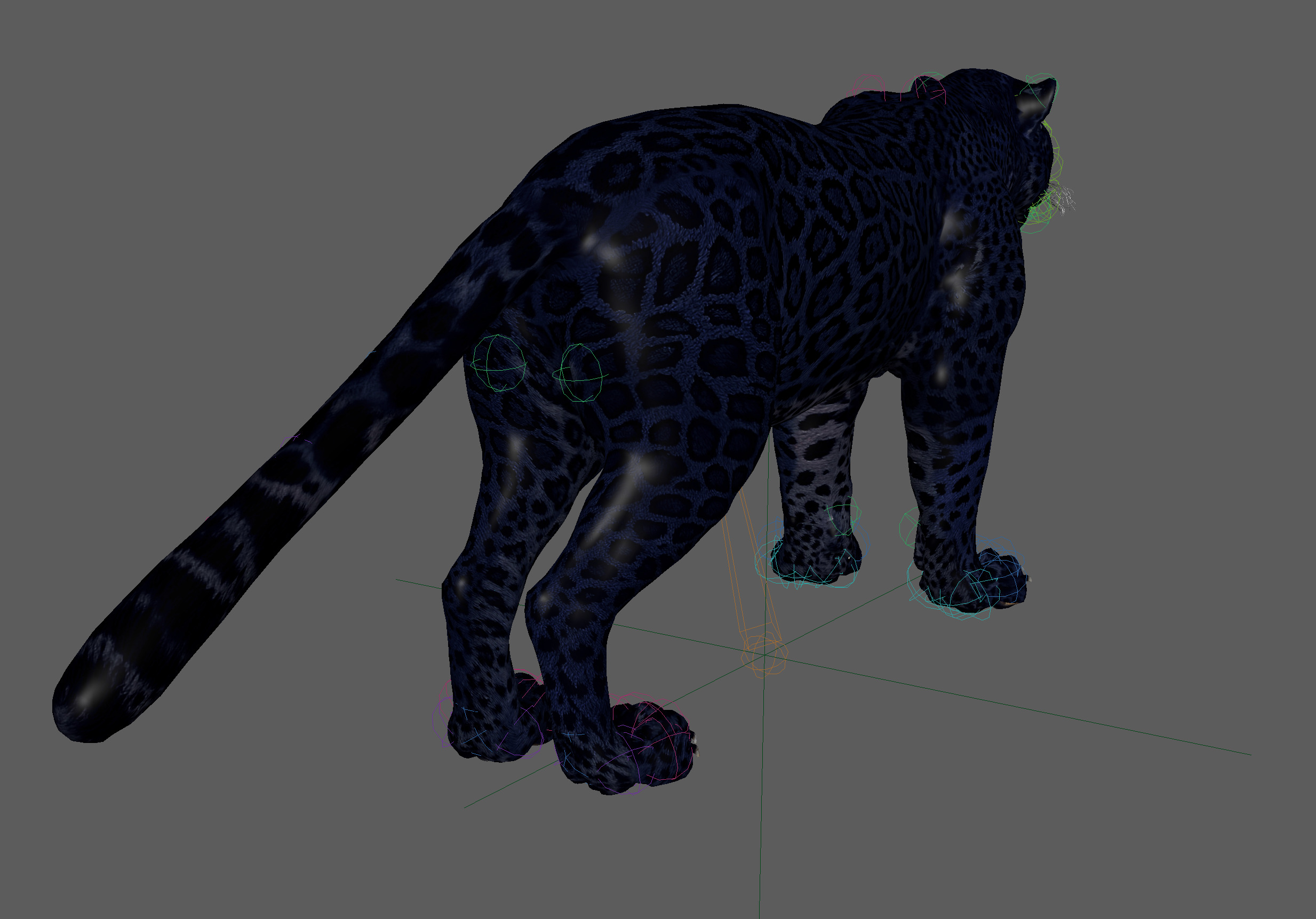 Black Panther Rigged 3D model_14