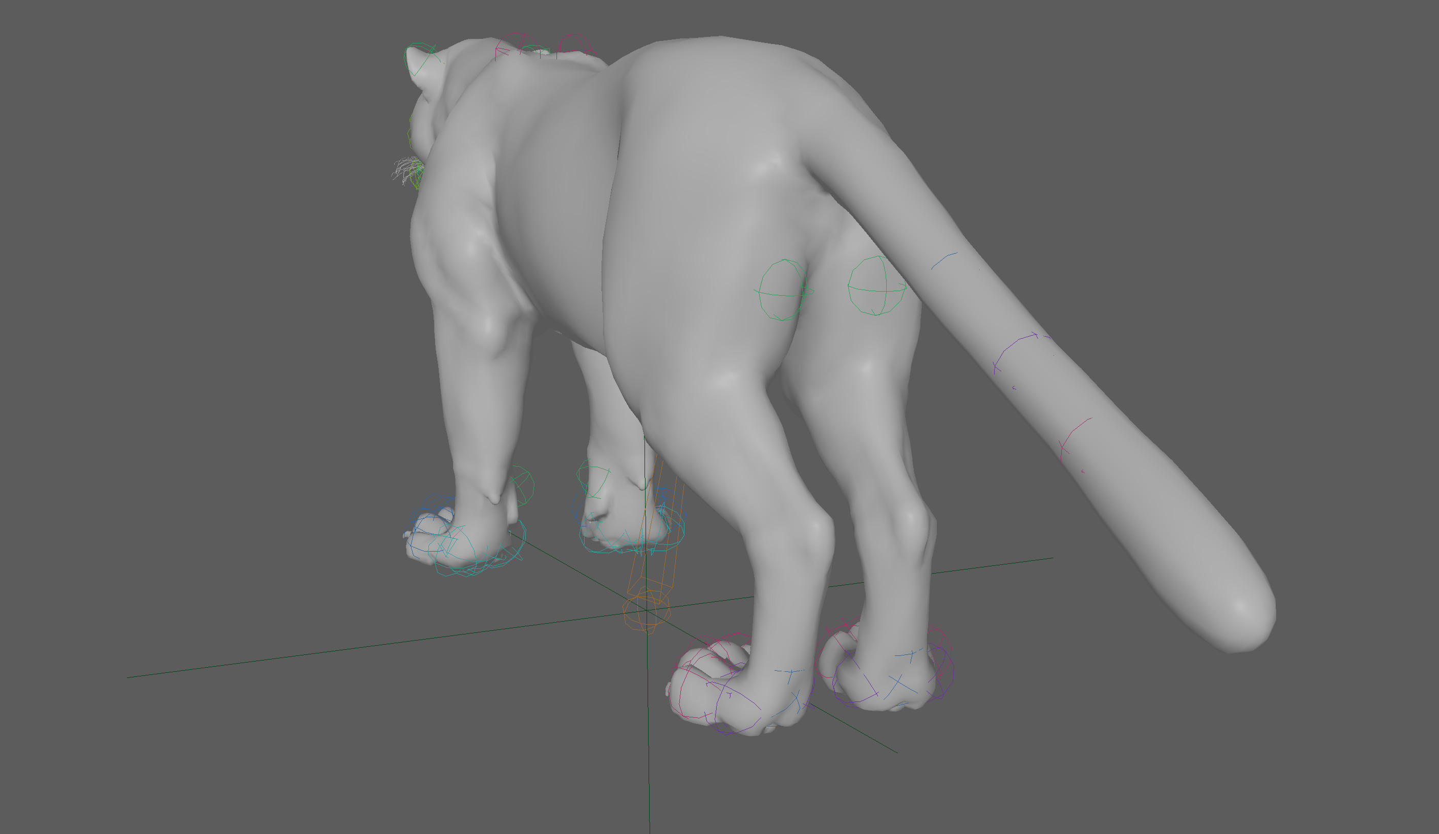 Black Panther Rigged 3D model_15