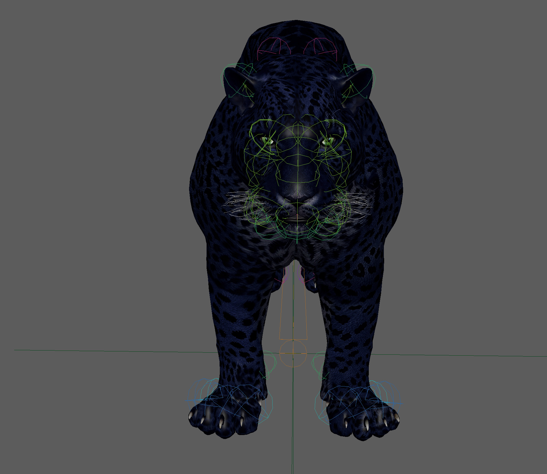 Black Panther Rigged 3D model_17