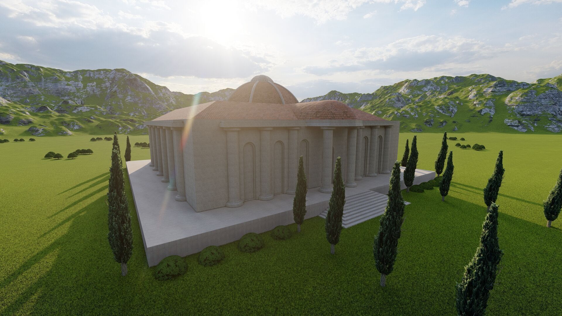 Parthenon-Historical Greek Temple 3D model_5