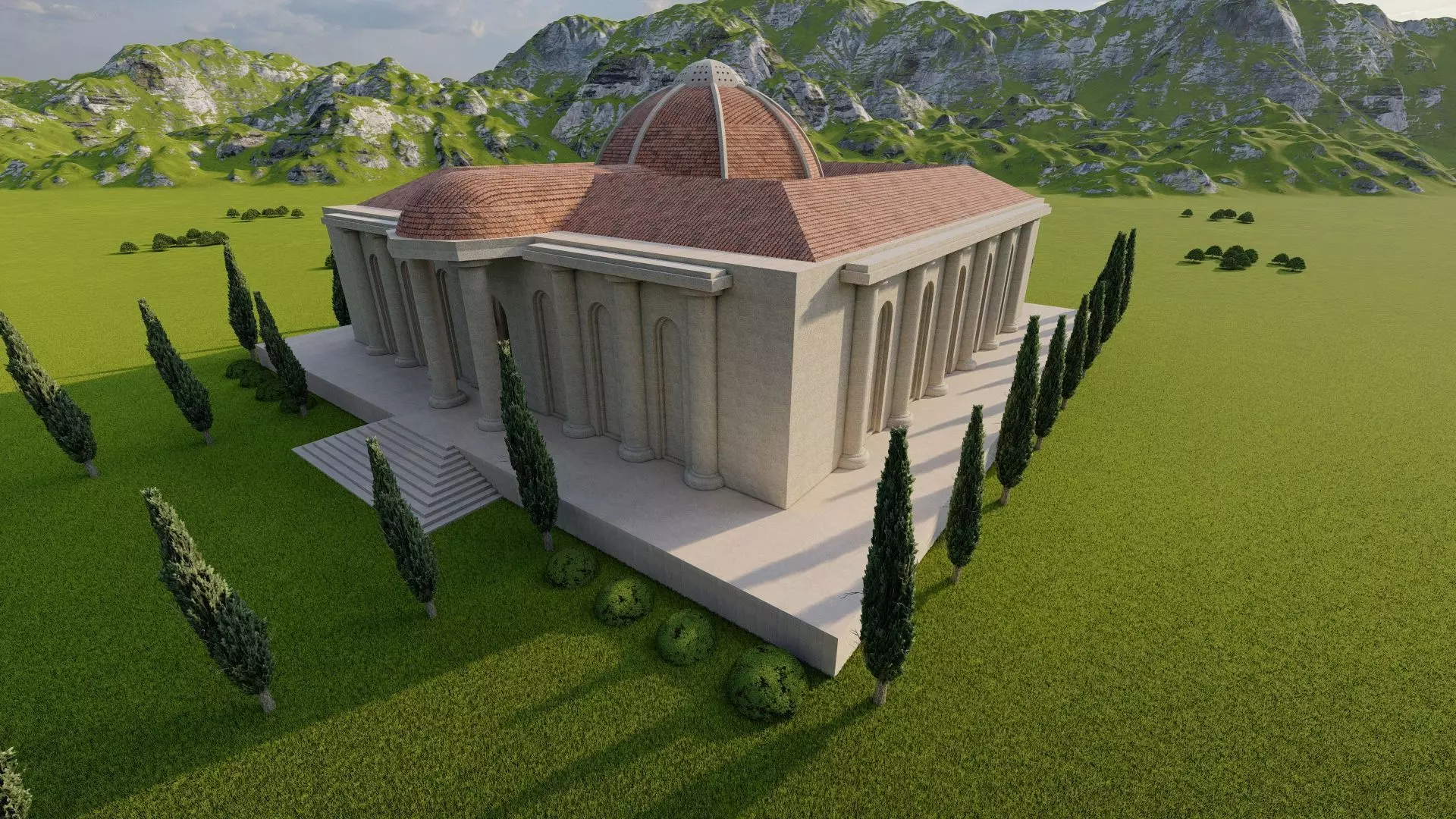 Parthenon-Historical Greek Temple 3D model_0