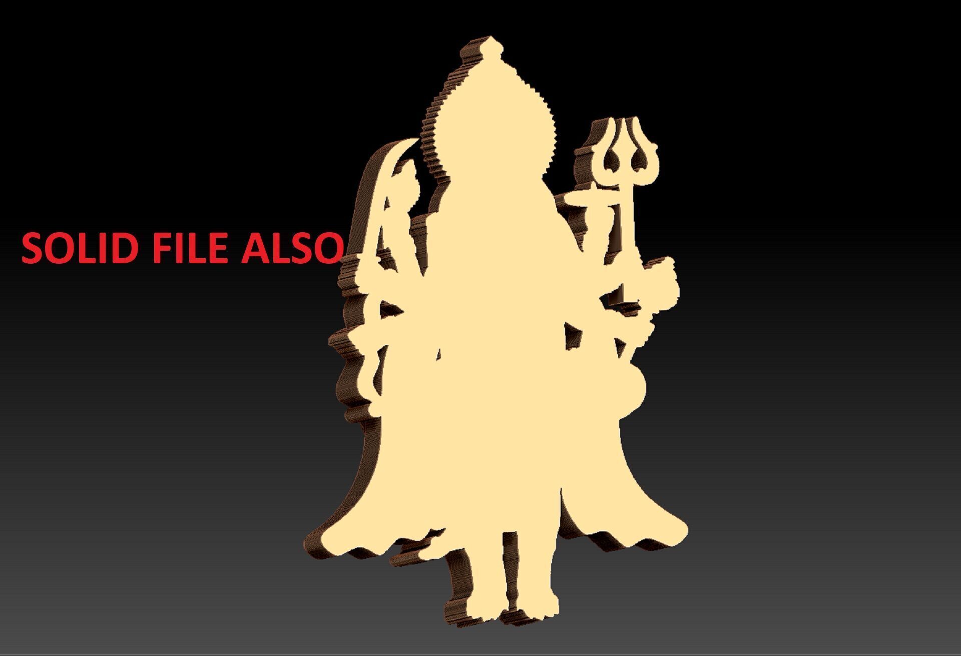 Durga devi pendent 3D print model_6