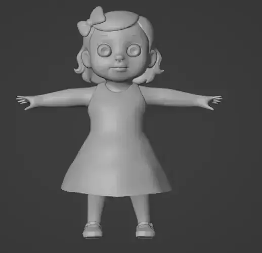3D Little Princess character Model ready for use