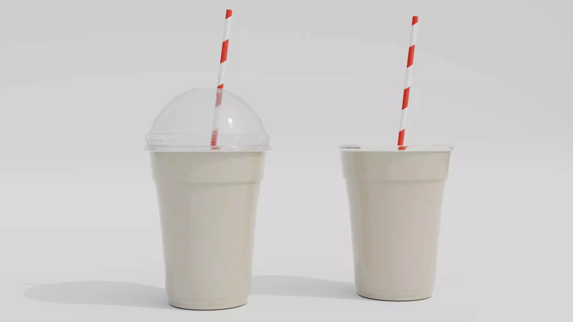 Banana Milkshake Low-poly 3D model_0