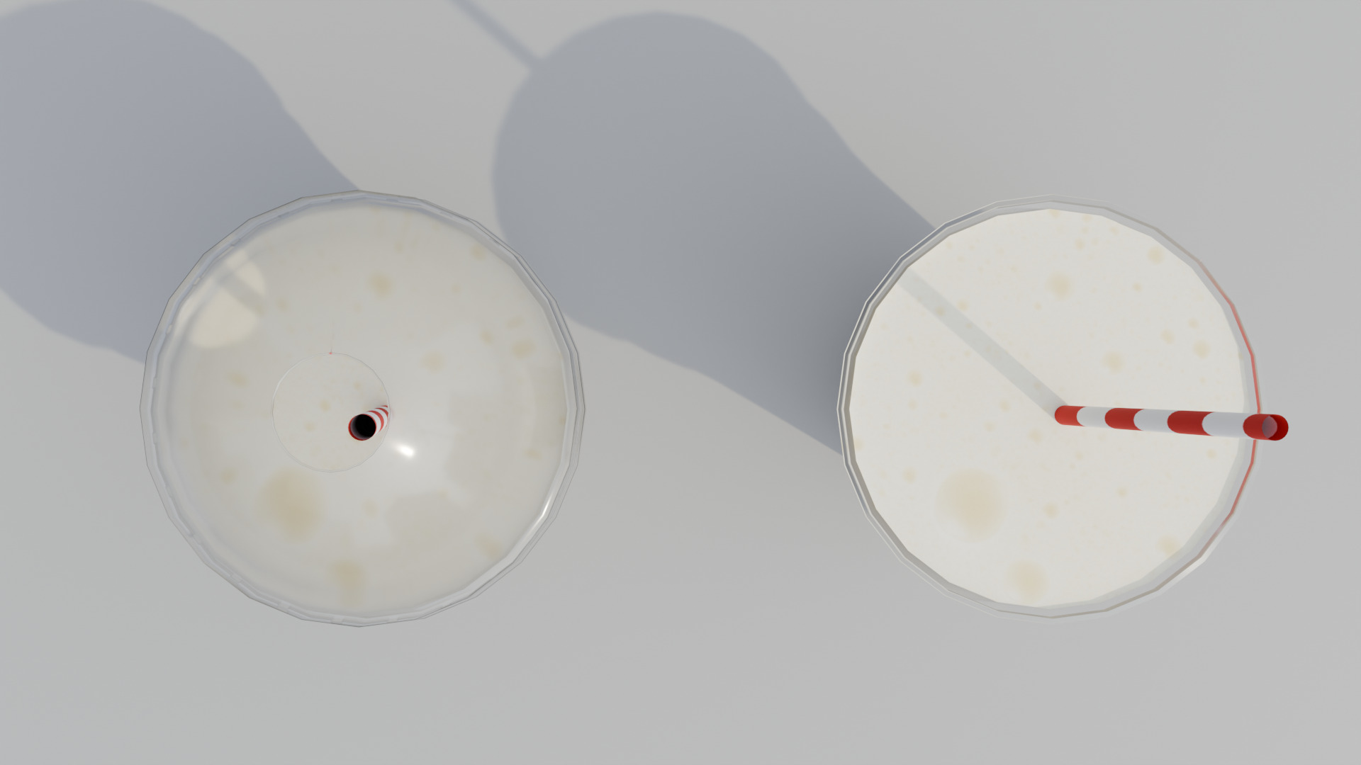 Banana Milkshake Low-poly 3D model_2