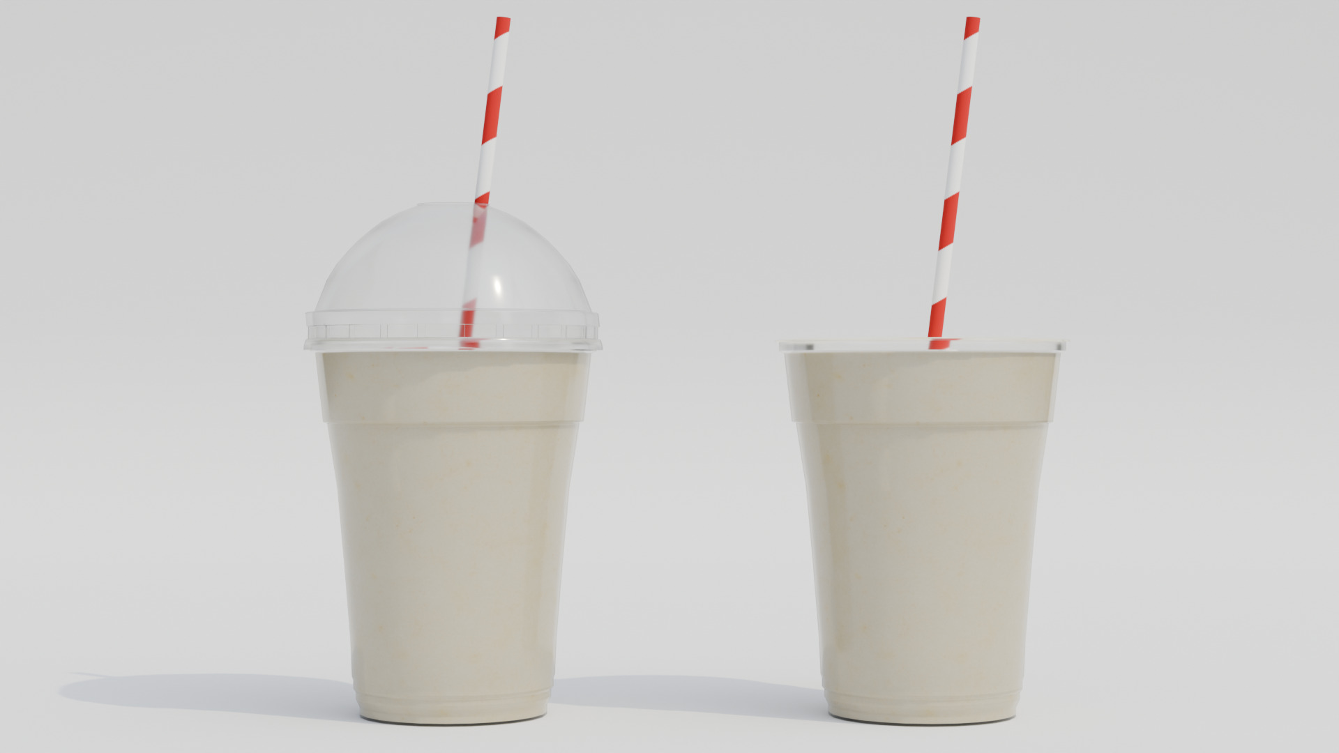 Banana Milkshake Low-poly 3D model_1