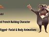 3D  Character - Humanoid French Buldog Low-poly 3D model_1