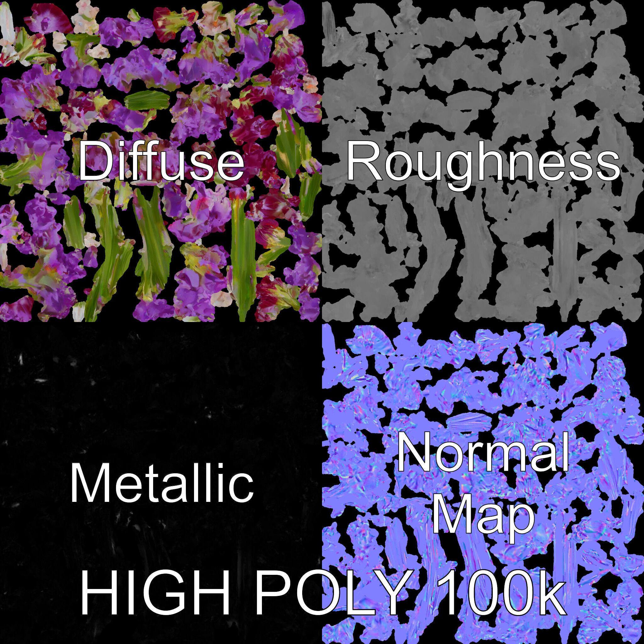Lavender Plant D Model Pack Low-poly 3D model_4