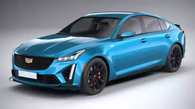 Cadillac CT5-V Blackwing 2022 Low-poly 3D model