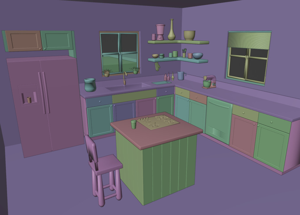 3D kitchen Modeling 3D model_2