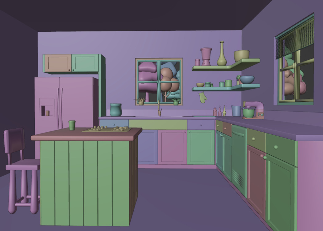 3D kitchen Modeling 3D model_1