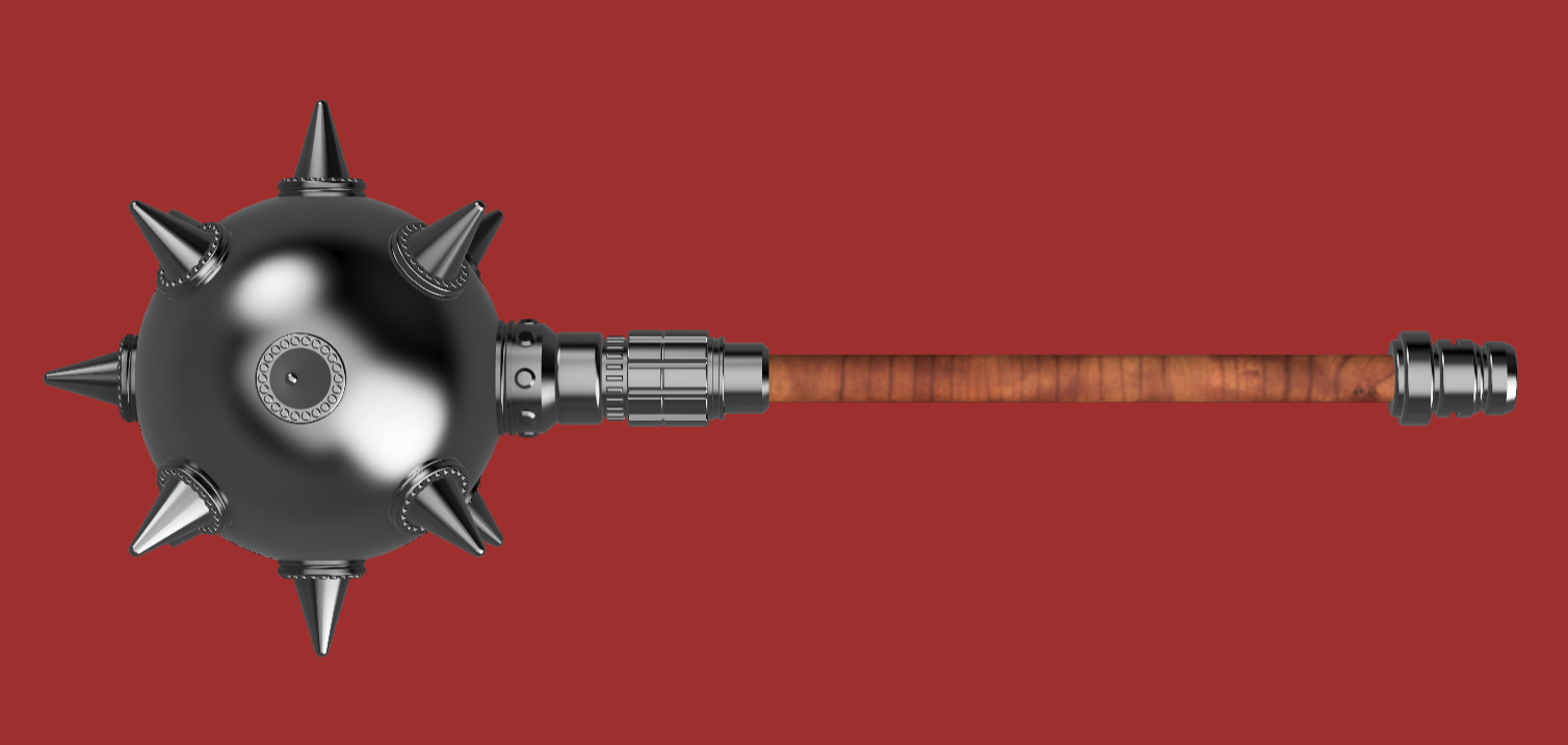 Superman 2025 - Hawkgirl mace 3D print model_3