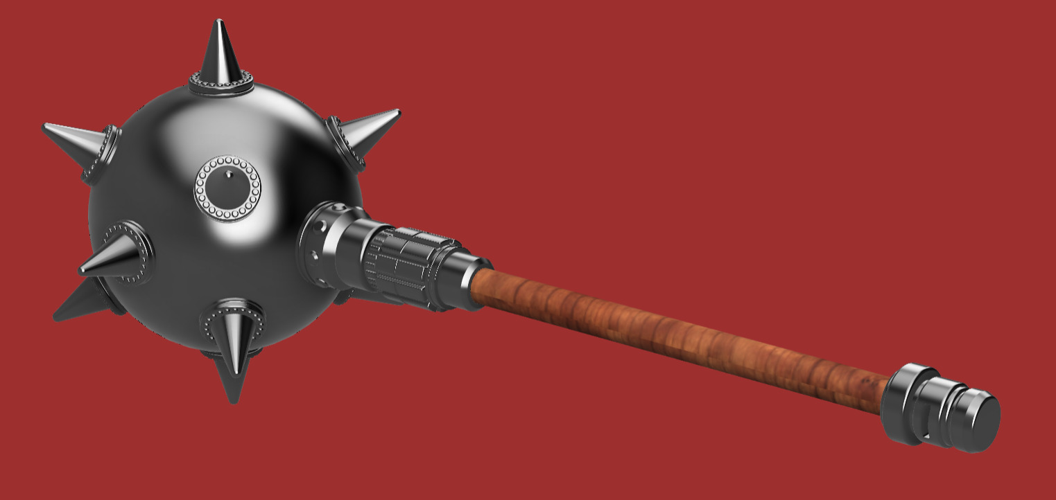 Superman 2025 - Hawkgirl mace 3D print model_1