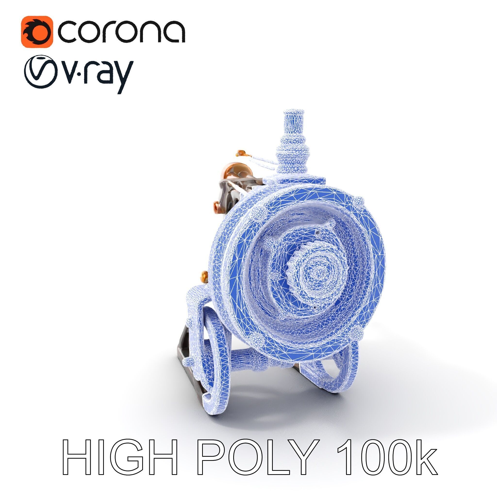 Steampunk Machine Model Pack Low-poly 3D model_26