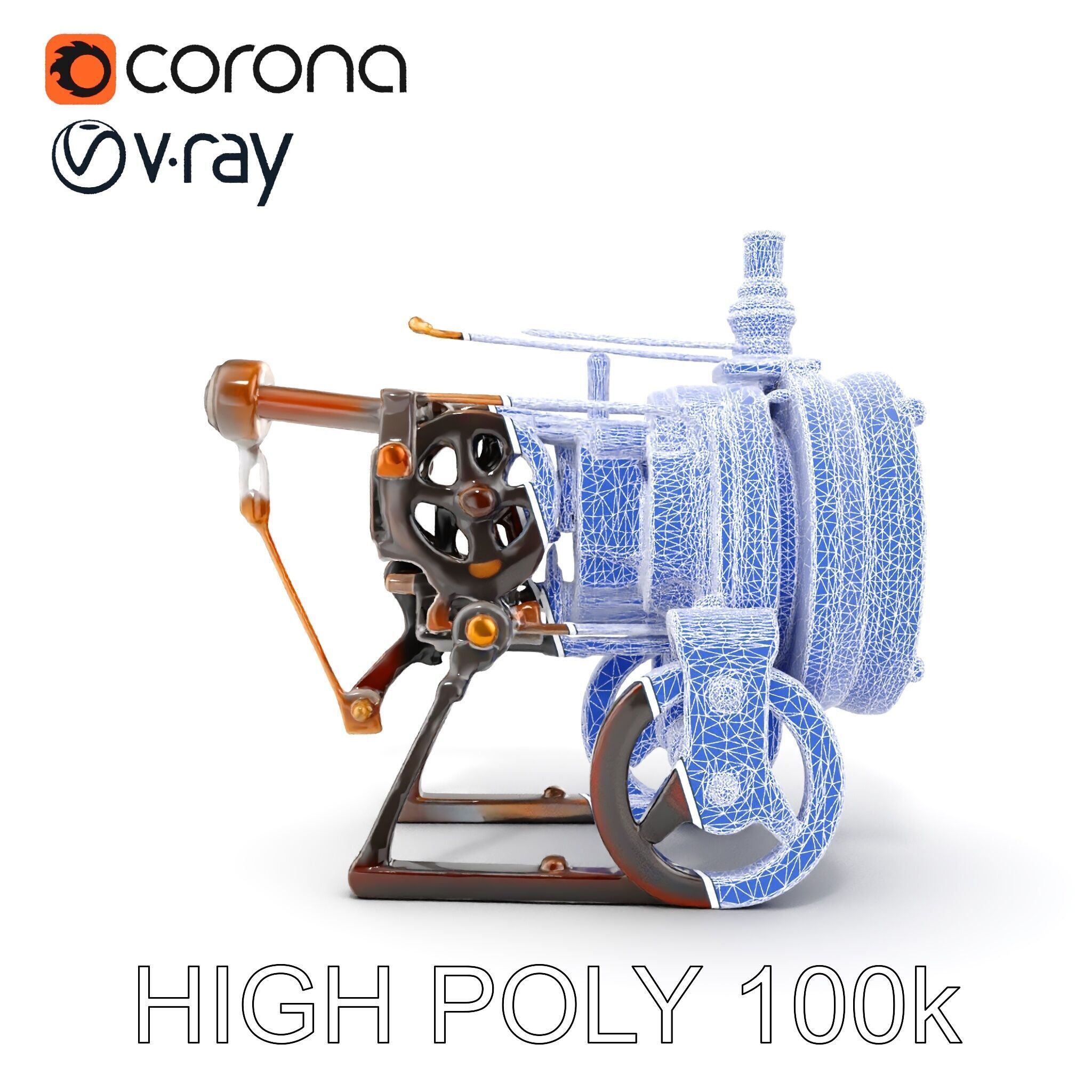 Steampunk Machine Model Pack Low-poly 3D model_19