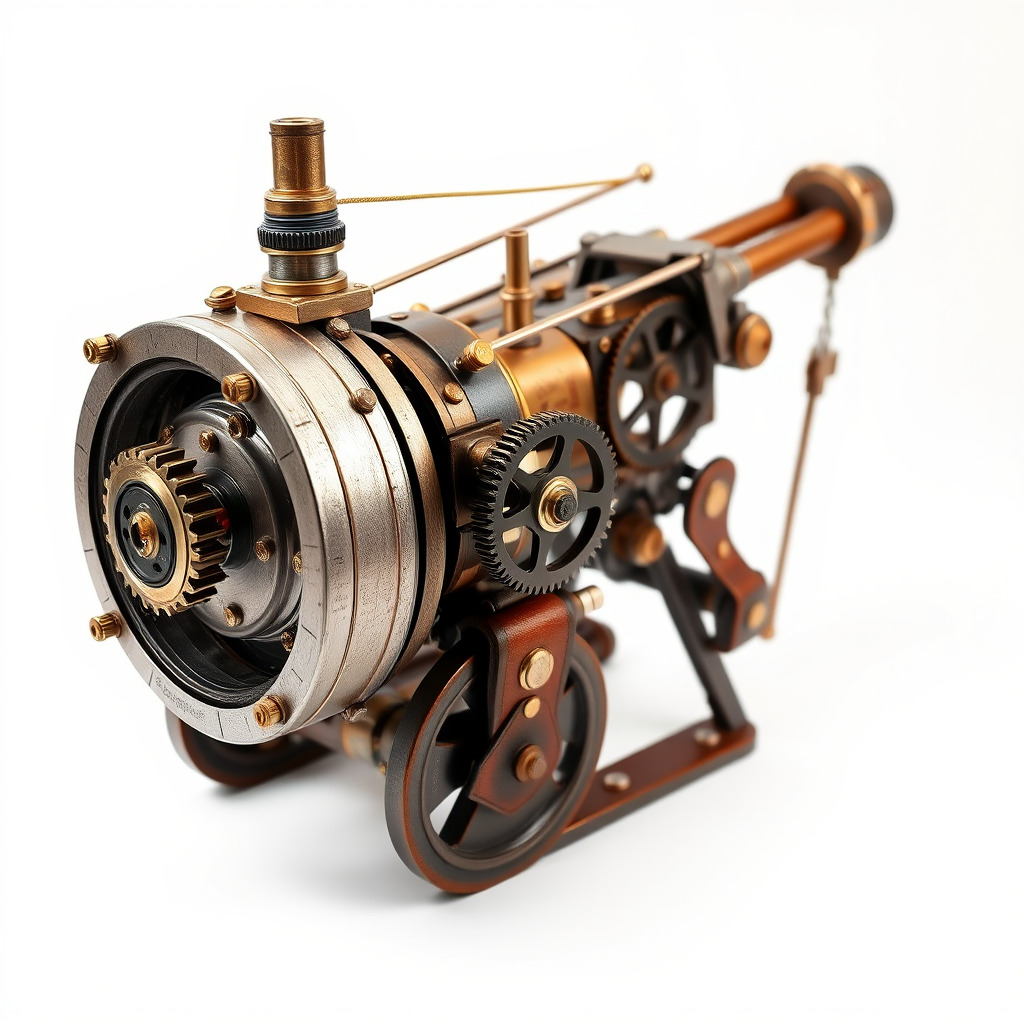 Steampunk Machine Model Pack Low-poly 3D model_3