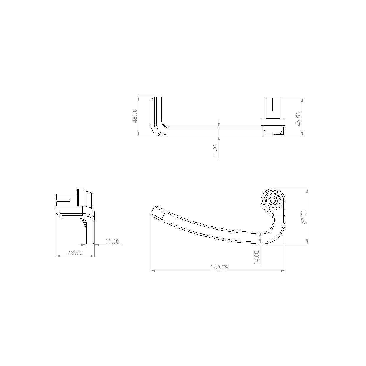 MOTORCYCLE BRAKE LEVER GUARD 3D print model_8