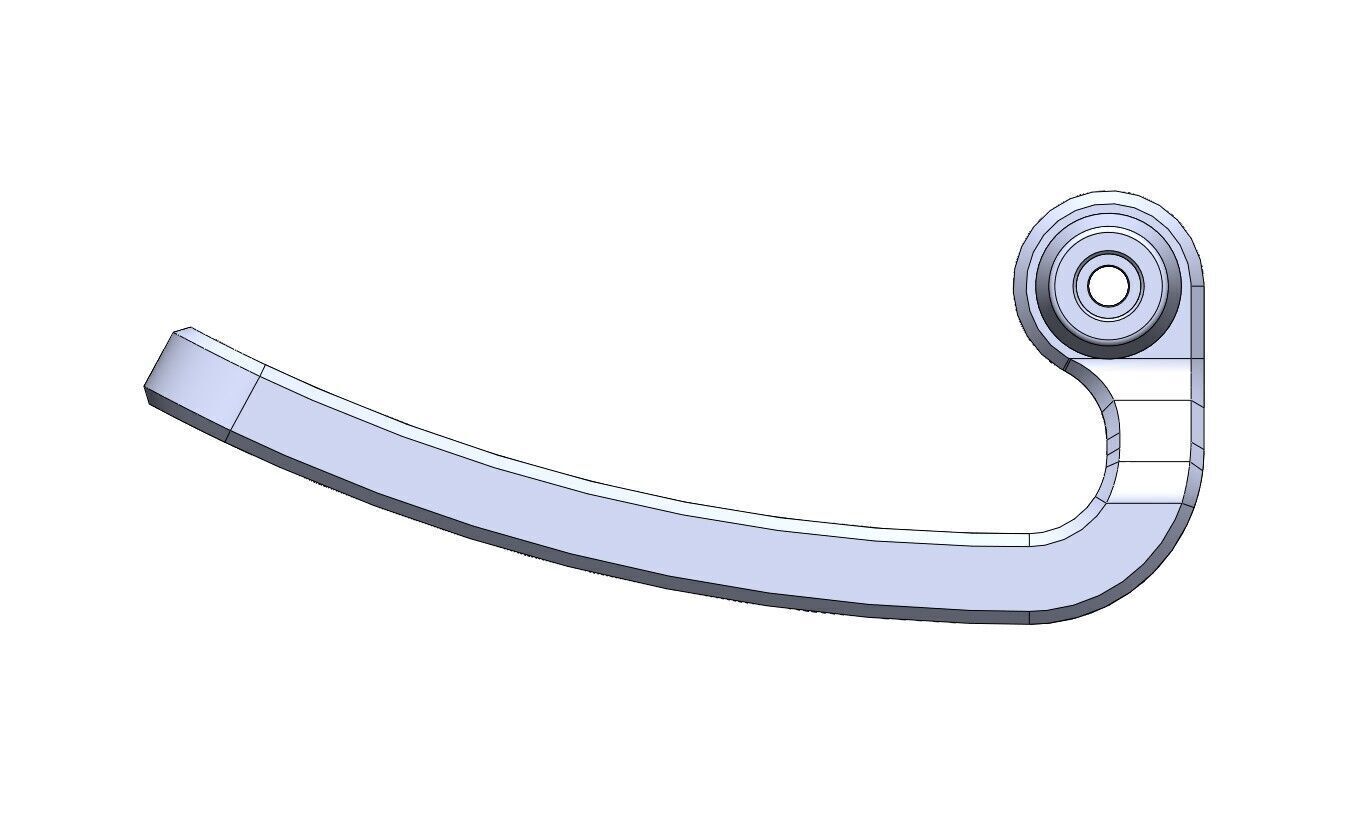 MOTORCYCLE BRAKE LEVER GUARD 3D print model_1