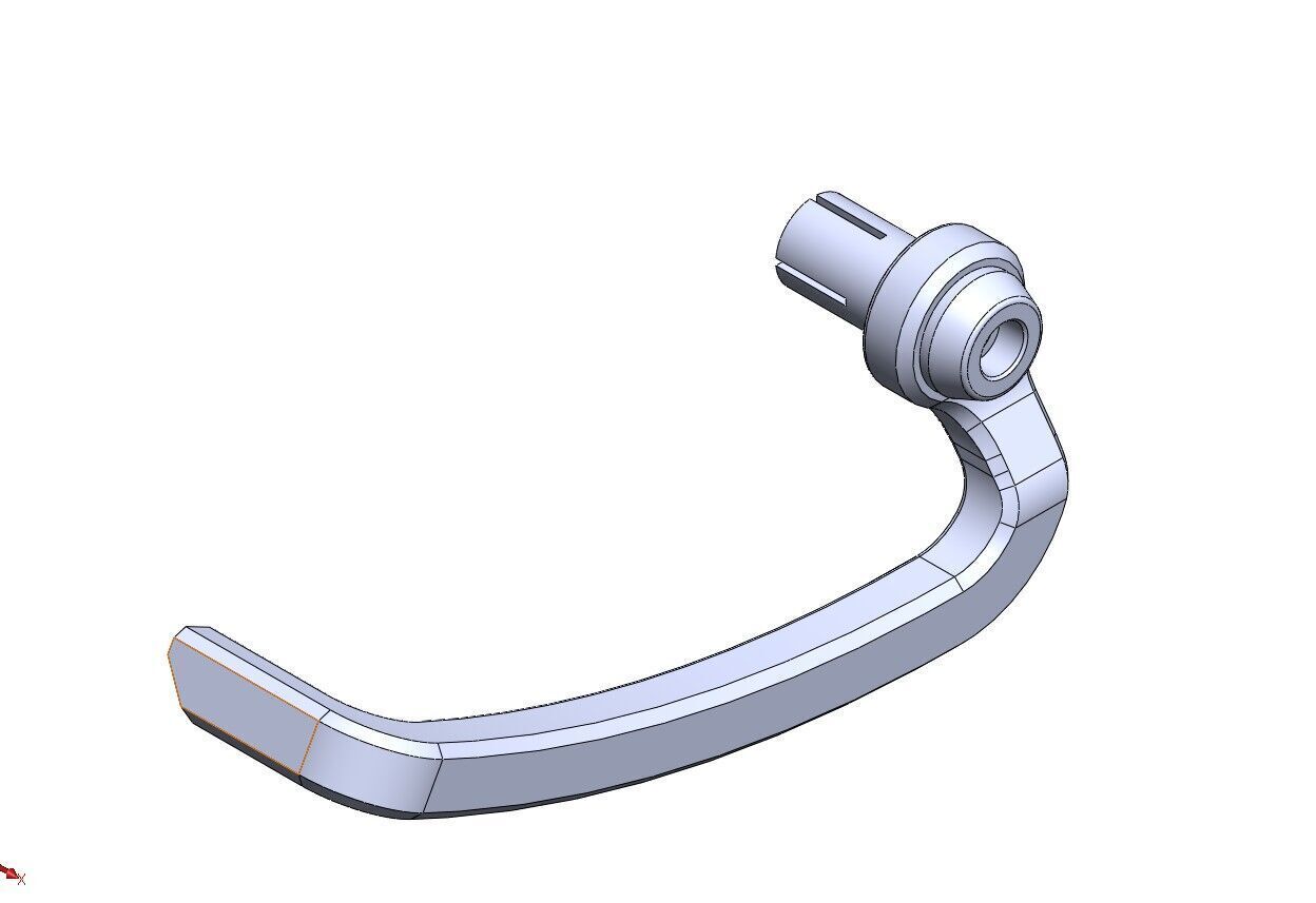 MOTORCYCLE BRAKE LEVER GUARD 3D print model_2