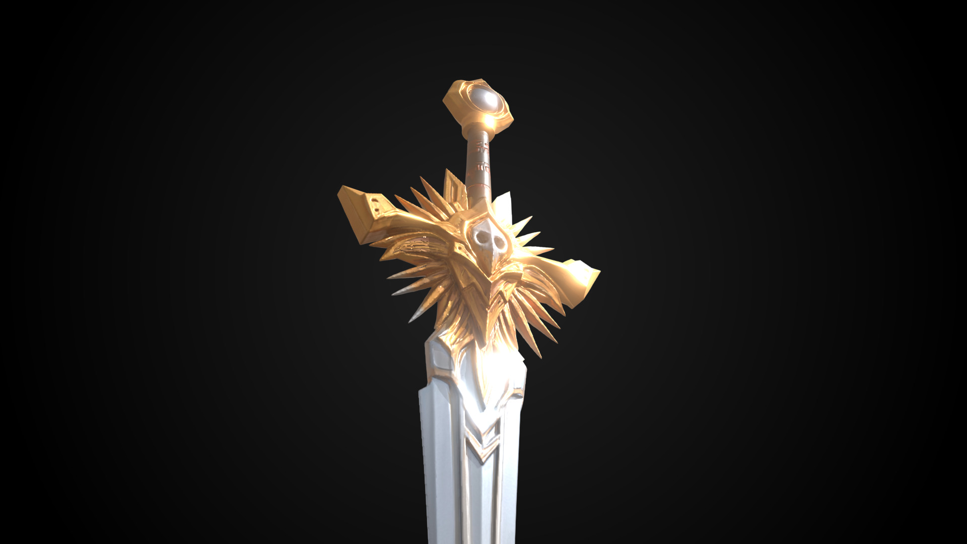 Stylized Elf Sword - Starcrest - Game Ready 3D model_4