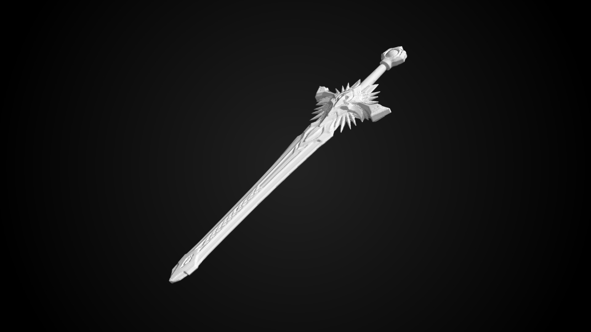 Stylized Elf Sword - Starcrest - Game Ready 3D model_7