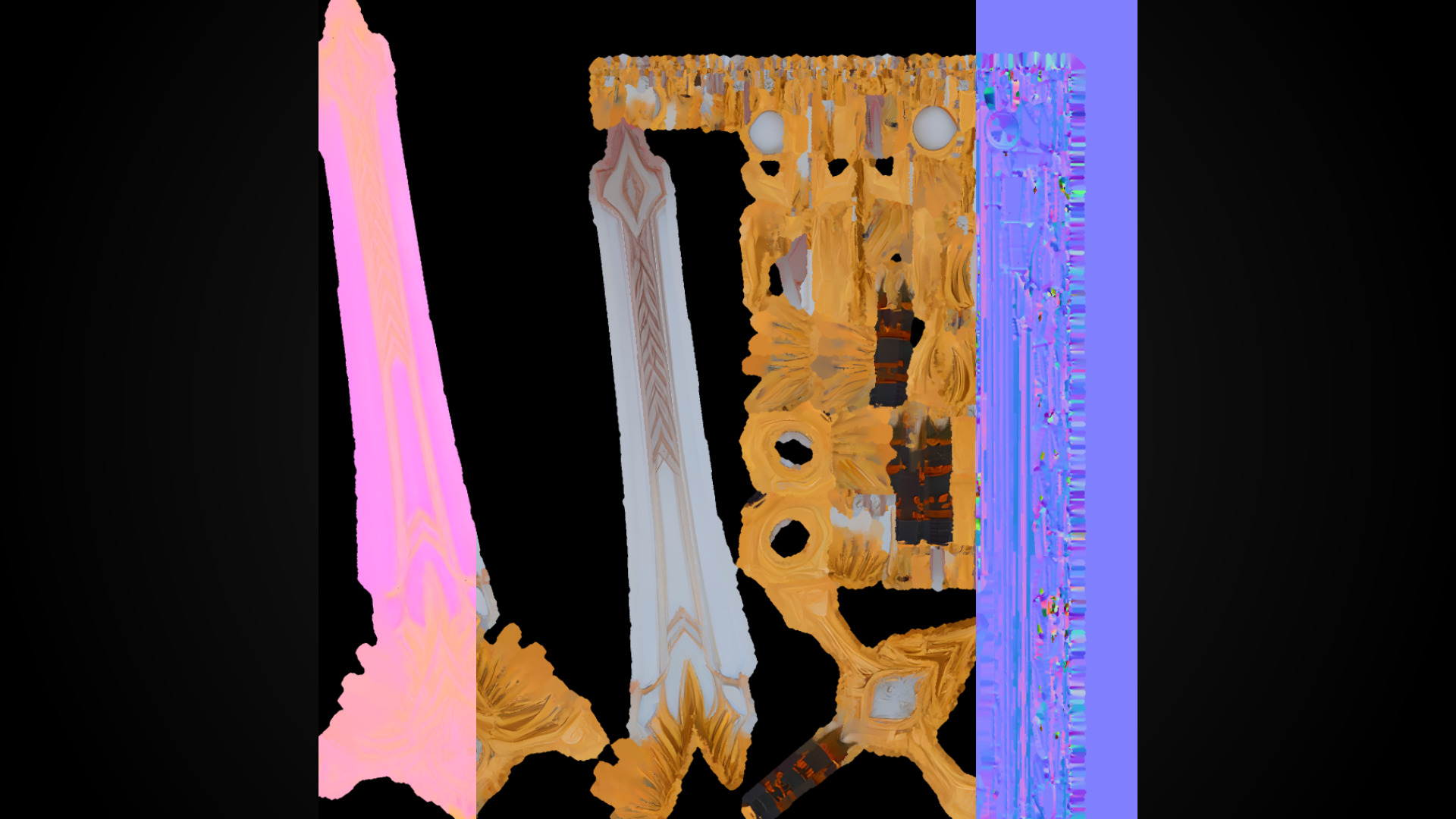 Stylized Elf Sword - Starcrest - Game Ready 3D model_8