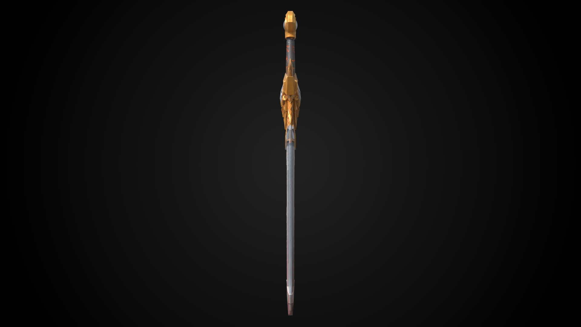 Stylized Elf Sword - Starcrest - Game Ready 3D model_2
