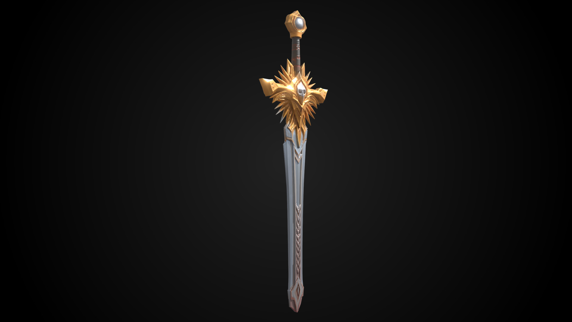 Stylized Elf Sword - Starcrest - Game Ready 3D model_3