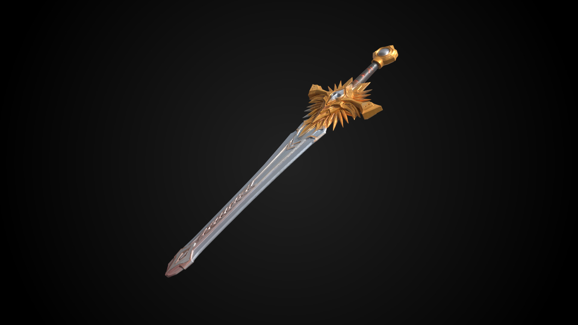Stylized Elf Sword - Starcrest - Game Ready 3D model_6