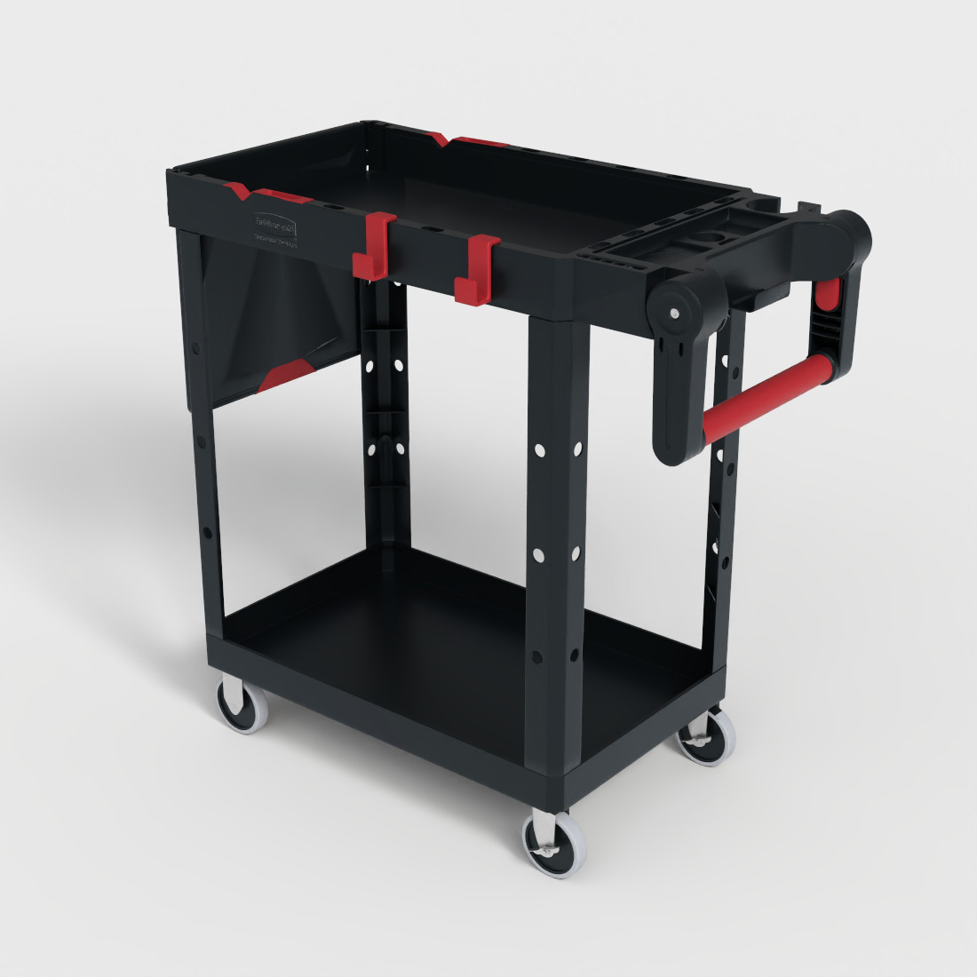 RUBBERMAID CONVERTIBLE MOBILE CART Low-poly 3D model_4