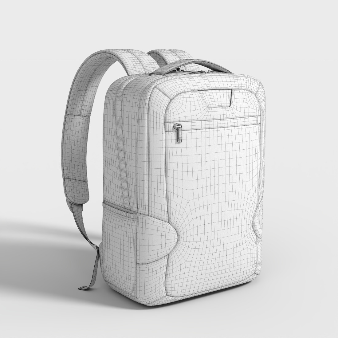 SLIM LAPTOP BACKPACK Low-poly 3D model_7