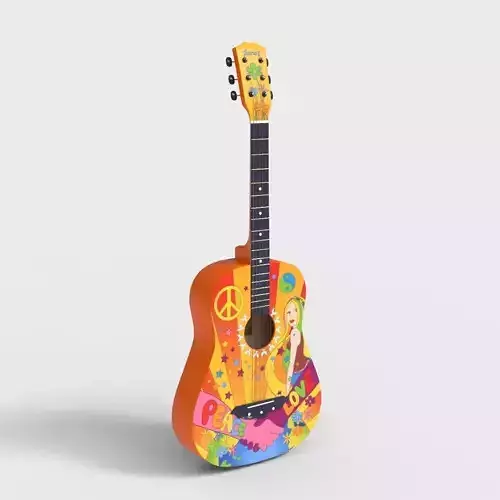 ACOUSTIC GUITAR Low-poly 3D model