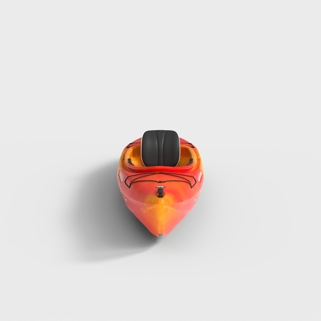 RECREATIONAL KAYAK Low-poly 3D model_1