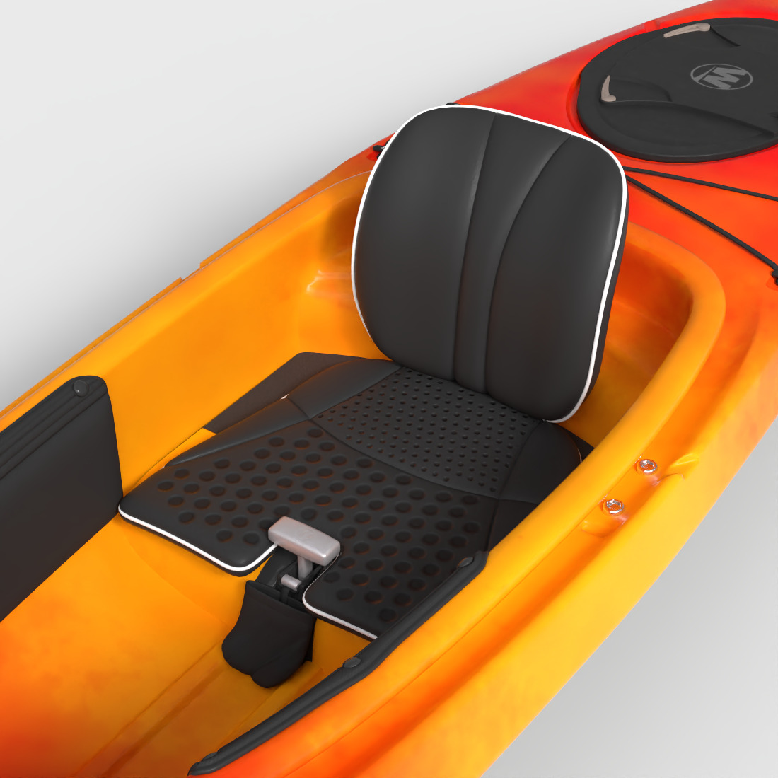 RECREATIONAL KAYAK Low-poly 3D model_5