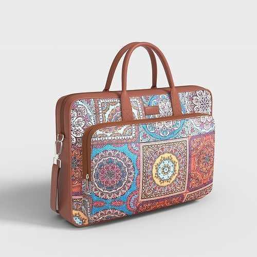 MANDALA PRINT LAPTOP BAG Low-poly 3D model