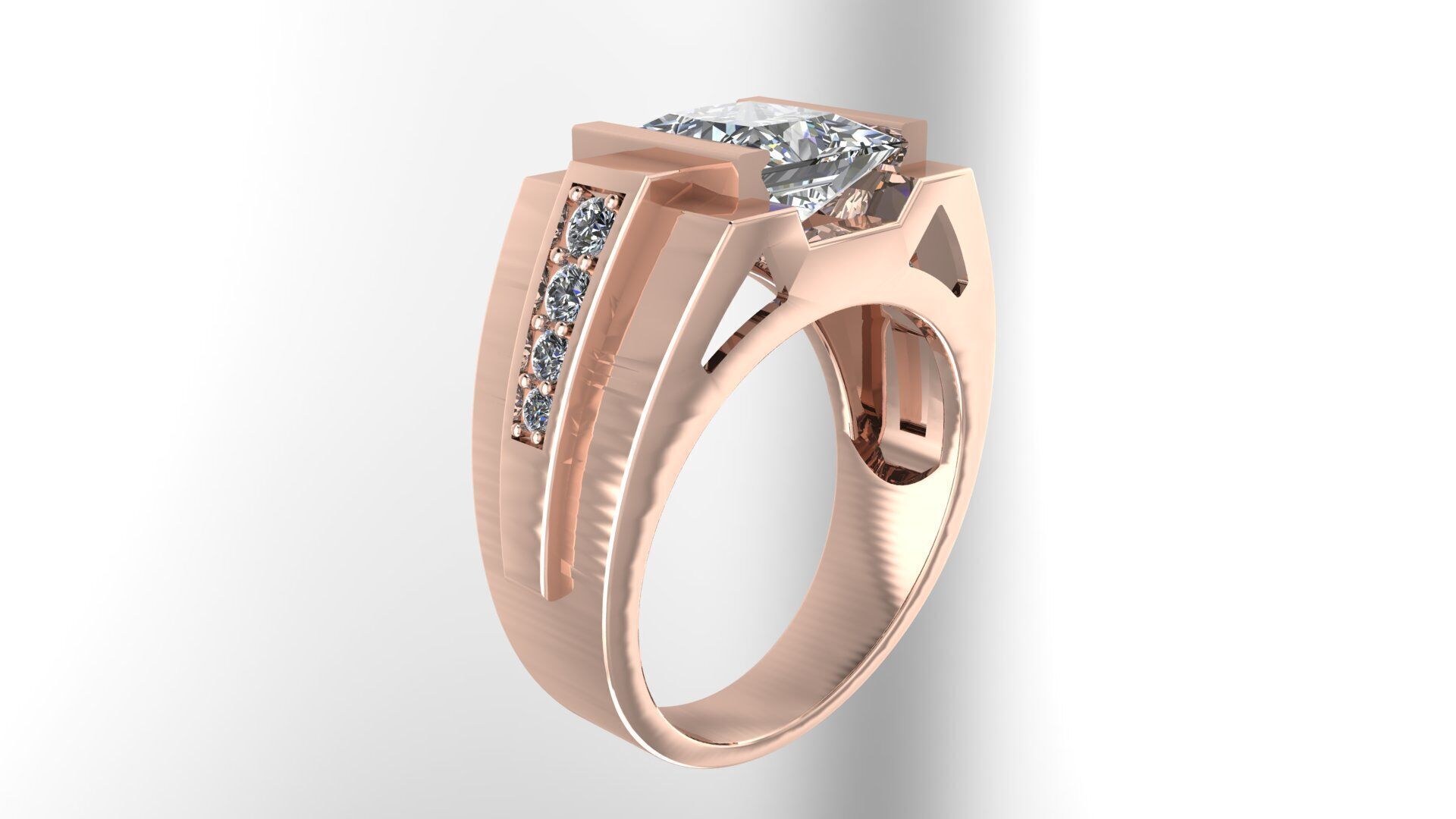 Men Ring 175 3D print model_3