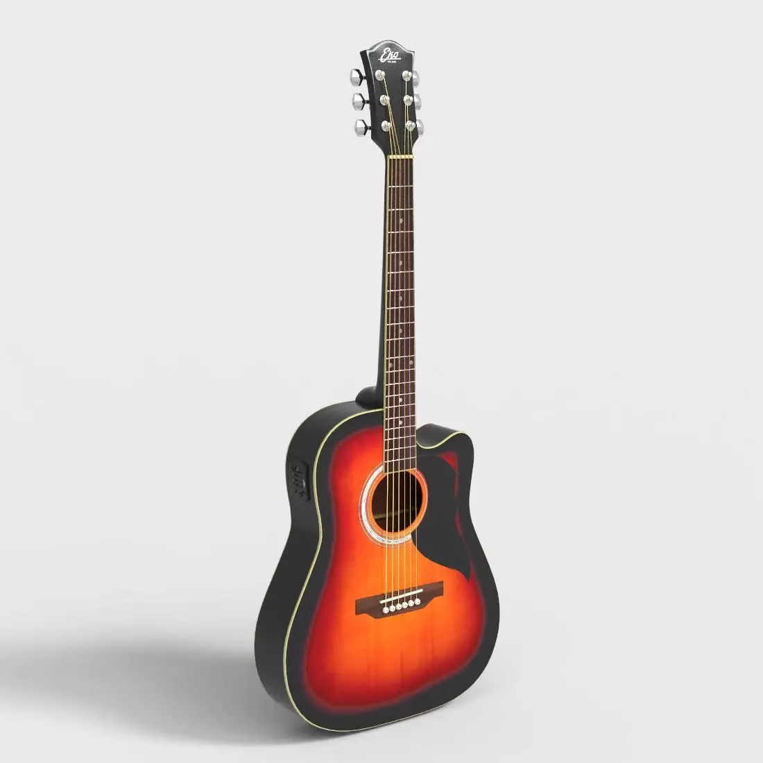 EKO ACOUSTIC GUITAR Low-poly 3D model_0