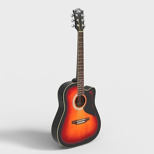 EKO ACOUSTIC GUITAR Low-poly 3D model
