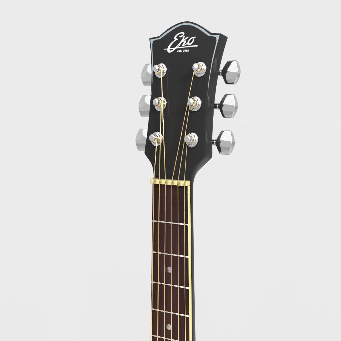 EKO ACOUSTIC GUITAR Low-poly 3D model_6