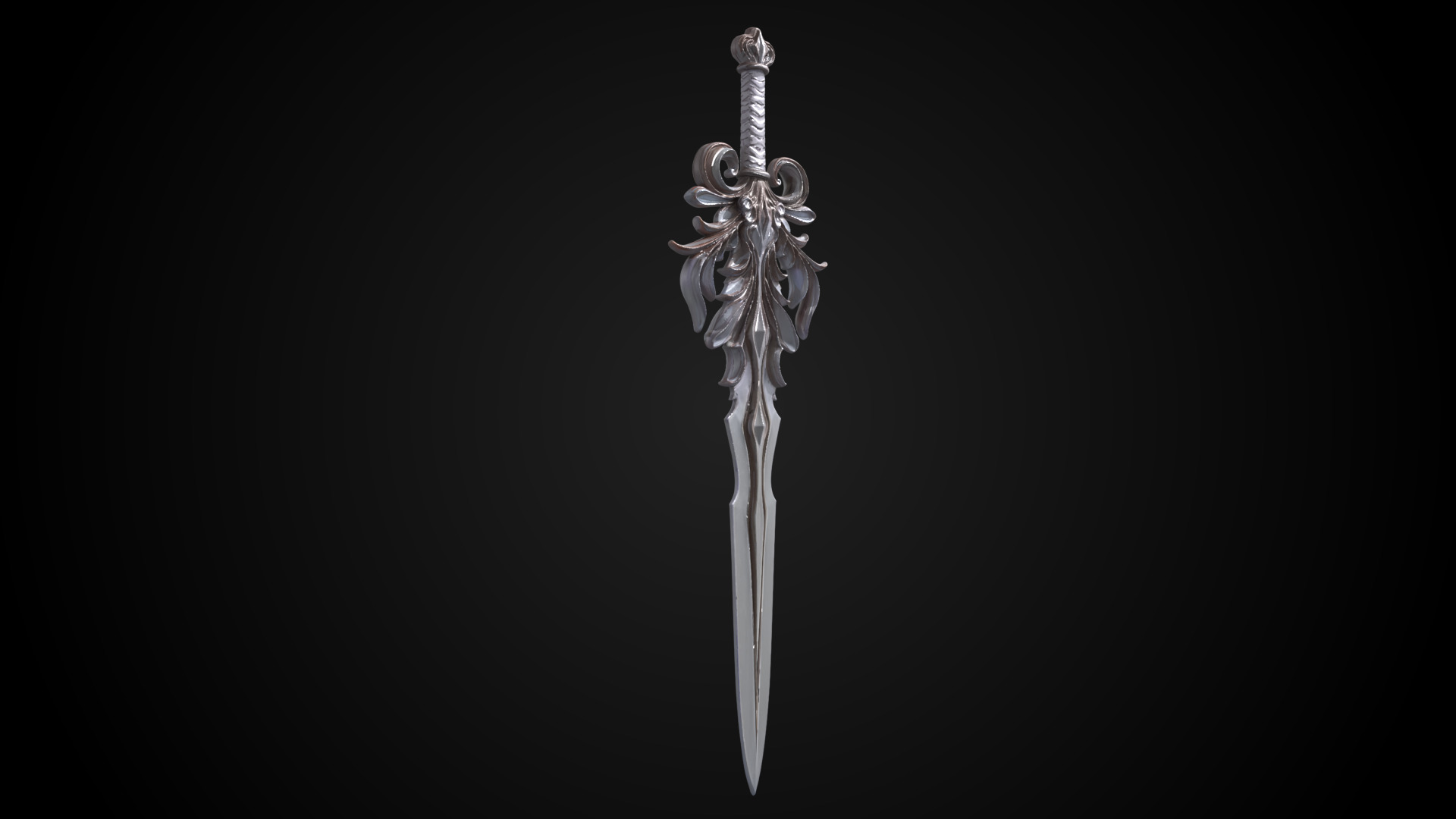 Stylized Elf Sword - Thornweaver - Game Ready 3D model_3