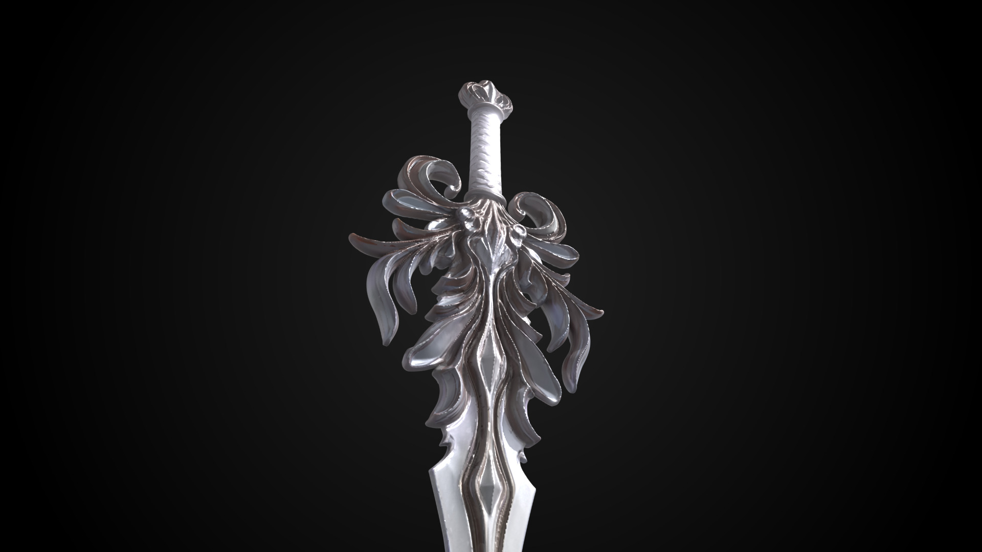 Stylized Elf Sword - Thornweaver - Game Ready 3D model_4