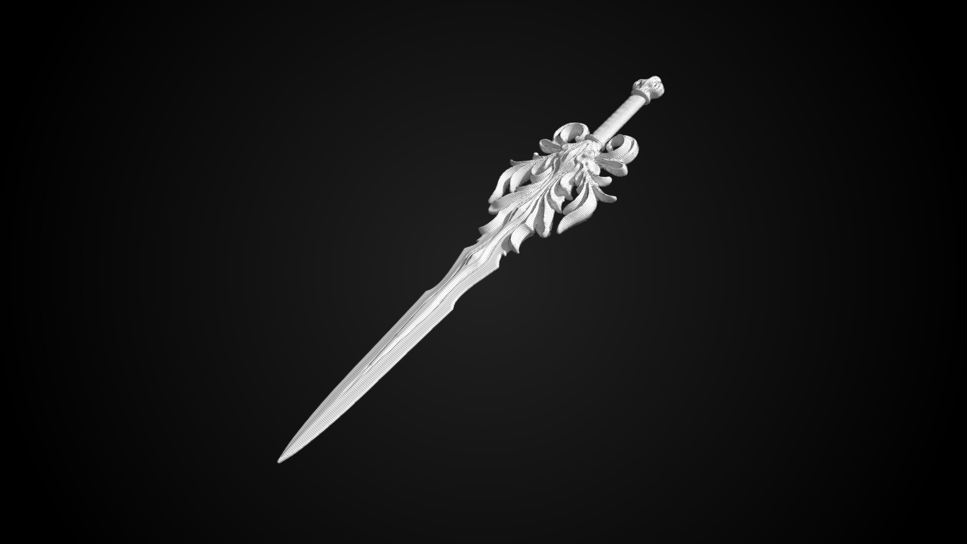 Stylized Elf Sword - Thornweaver - Game Ready 3D model_7