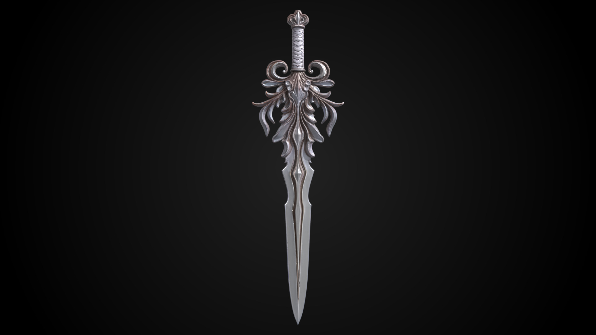 Stylized Elf Sword - Thornweaver - Game Ready 3D model_1