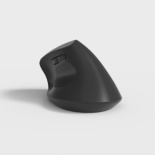 ERGONOMIC WIRELESS MOUSE Low-poly 3D model