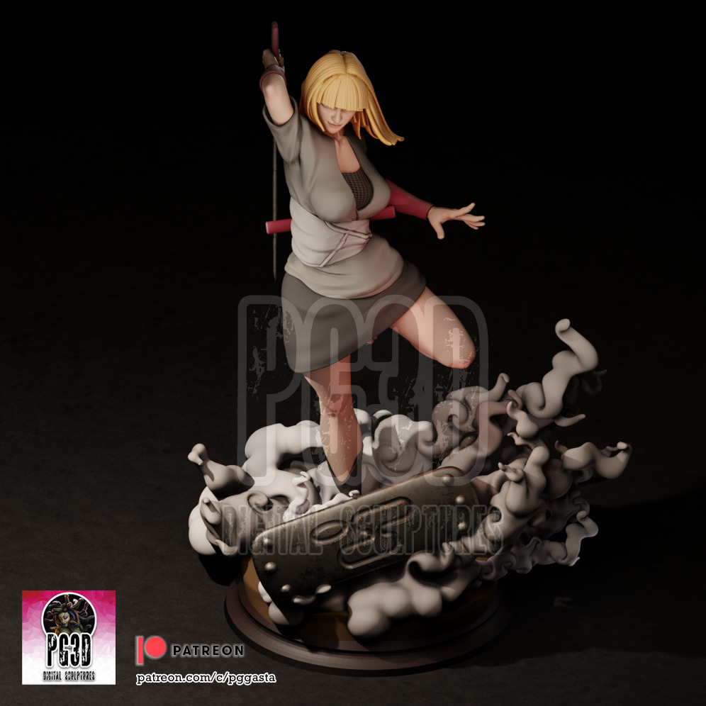 Samui - Naruto - 1TO10 STL FILE 3D PRINT MODEL 3D print model_5