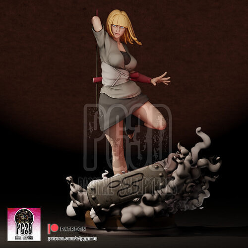 Samui - Naruto - 1TO10 STL FILE 3D PRINT MODEL 3D print model