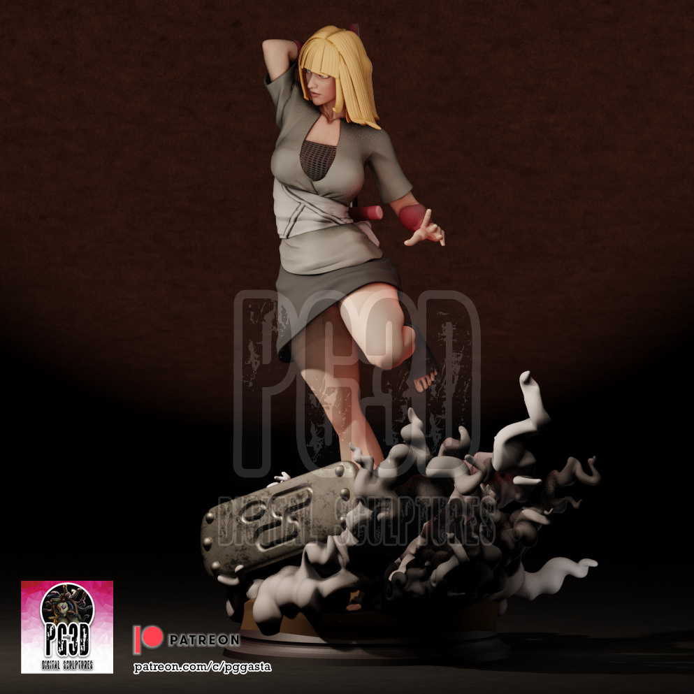 Samui - Naruto - 1TO10 STL FILE 3D PRINT MODEL 3D print model_1