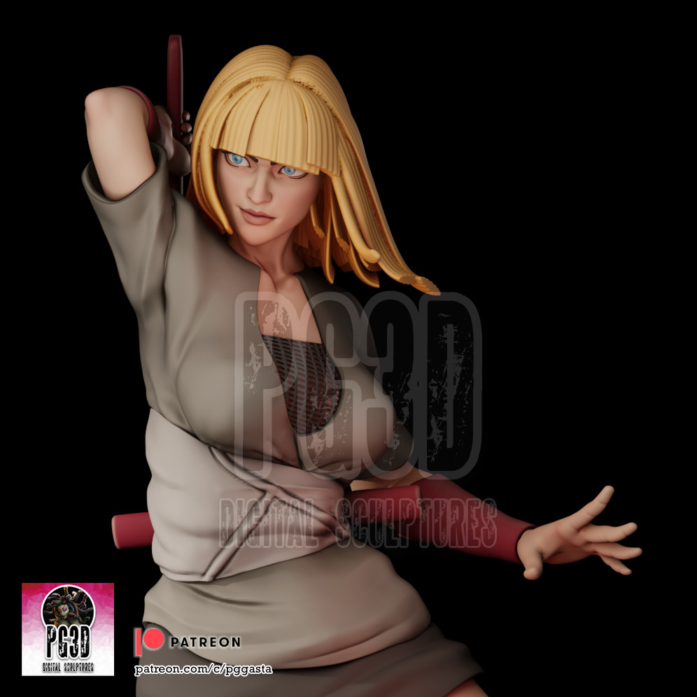 Samui - Naruto - 1TO10 STL FILE 3D PRINT MODEL 3D print model_7