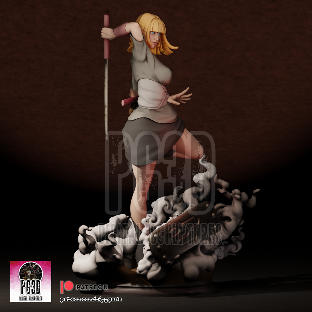 Samui - Naruto - 1TO10 STL FILE 3D PRINT MODEL 3D print model_4