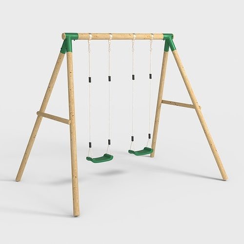 REBO WOODEN GARDEN SWING Low-poly 3D model